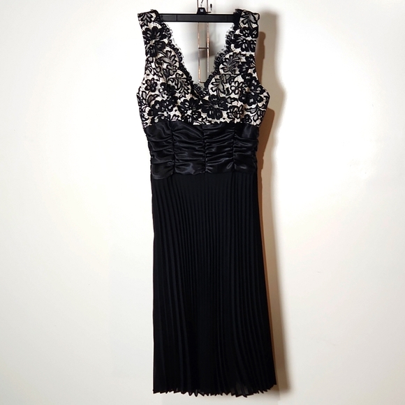 JS Boutique Black and White Dress sz-6 - Picture 5 of 7